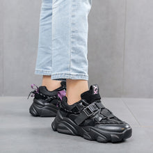 Load image into Gallery viewer, FTROCHB Spring Winter Runing Shoes Women&#39;s Stylish Add Cotton Platform Sole Sports Shoes Outdoor Women Sneakers Trend Lace Shoes
