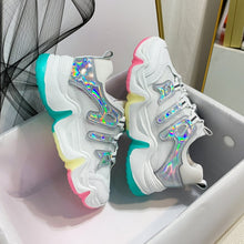 Load image into Gallery viewer, FTROCHB Spring Winter Runing Shoes Women&#39;s Stylish Add Cotton Platform Sole Sports Shoes Outdoor Women Sneakers Trend Lace Shoes

