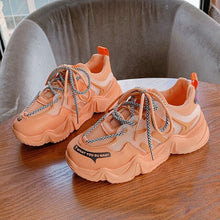 Load image into Gallery viewer, FTROCHB Spring Winter Runing Shoes Women&#39;s Stylish Add Cotton Platform Sole Sports Shoes Outdoor Women Sneakers Trend Lace Shoes
