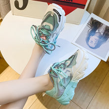 Load image into Gallery viewer, FTROCHB Spring Winter Runing Shoes Women&#39;s Stylish Add Cotton Platform Sole Sports Shoes Outdoor Women Sneakers Trend Lace Shoes
