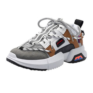 FTROCHB Spring Winter Runing Shoes Women's Stylish Add Cotton Platform Sole Sports Shoes Outdoor Women Sneakers Trend Lace Shoes