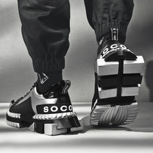 Load image into Gallery viewer, New Trend Casual Shoes Men Hip Hop Streetwear Chunky Sneakers Men Leather Thick Bottom Fashion EVA Masculino Adulto Zapatillas
