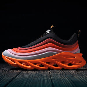 New Trend Casual Shoes Men Hip Hop Streetwear Chunky Sneakers Men Leather Thick Bottom Fashion EVA Masculino Adulto Zapatillas