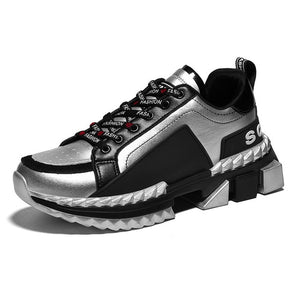 New Trend Casual Shoes Men Hip Hop Streetwear Chunky Sneakers Men Leather Thick Bottom Fashion EVA Masculino Adulto Zapatillas