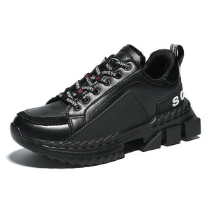 New Trend Casual Shoes Men Hip Hop Streetwear Chunky Sneakers Men Leather Thick Bottom Fashion EVA Masculino Adulto Zapatillas